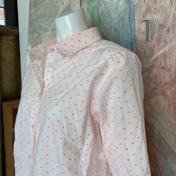 Pure Collection Neon Dobby Cotton Shirt Size 18 - Picture 6 of 12